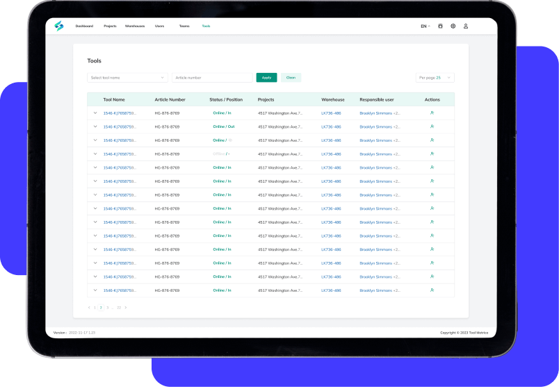 Tool tracking Tool tracking